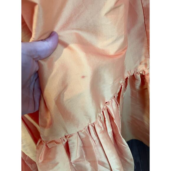 Anthropologie ATSU Orange Sunrise Bow Maxi Dress NWT Flawed Plus Size 1X - Picture 7 of 14